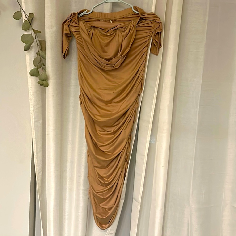 Like new stunning Maxi ruffle dress off the shoulder